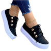 Womens Canvas Platform Sneakers