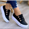 Womens Canvas Platform Sneakers